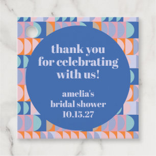 Étiquettes Cadeau Remerciement Personnalisé pour une Baby Shower Ble