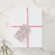 Remerciement pour Baby Shower Bébé à Ruban Rose