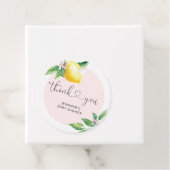 Étiquettes Cadeau Remerciement pour Baby Shower bébé citron rose (En situation)