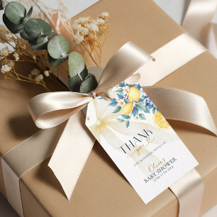 Étiquettes-cadeau Remerciement pour Baby Shower : Douceur de Citron