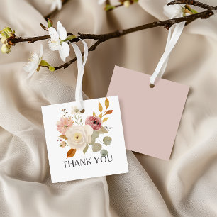 Étiquettes Cadeau Remerciement pour Baby Shower Floral Printanier et