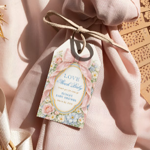 Étiquettes-cadeau Remerciement pour Baby Shower Love Shack au Ruban