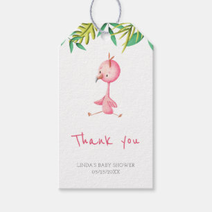 Étiquettes-cadeau Remerciement pour Baby Shower Tropical Summer Flam