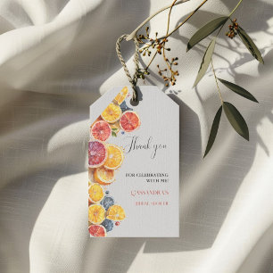 Étiquettes-cadeau Remerciement pour la douche de mariage Citrus MAIN