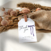 Étiquettes-cadeau Remerciement pour la fête de mariage avec un nœud