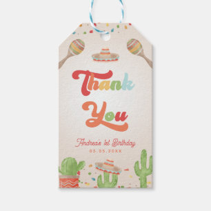 Étiquettes-cadeau Remerciement pour le 1er anniversaire de la Fiesta