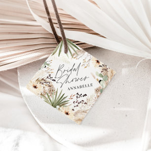 Étiquettes Cadeau Remerciement pour une baby shower moderne avec feu