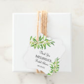 Étiquettes Cadeau Remerciement simple moderne de branche d'olivier d (En situation)