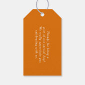 Étiquettes-cadeau Remerciements de la fête prénuptiale sur le thème (Dos)