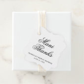 Étiquettes Cadeau Remerciements de manucure Élégante calligraphie Ba (En situation)