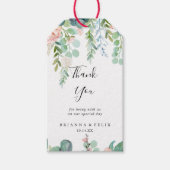 Étiquettes-cadeau Remerciements de mariage floraux tropicaux colorés (Devant)