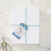 Étiquettes-cadeau Remerciements Fête de Mariage Fleurs d'Hydrangea B (Avec de laficelle)