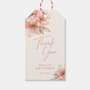 Étiquettes-cadeau Remerciements pour Baby In Bloom Fête de Bébé Fleu