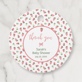 Étiquettes Cadeau Remerciements pour Baby Shower Berry Sweet Strawbe