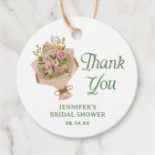 Étiquettes Cadeau Remerciements pour Baby Shower de Marché de Produc (Devant)