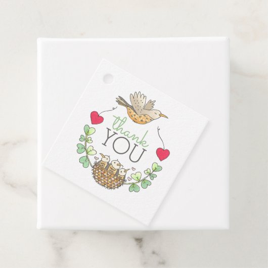 Étiquettes Cadeau Remerciements pour Baby Shower de Triplés (En situation)