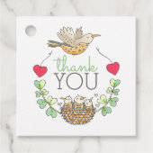 Étiquettes Cadeau Remerciements pour Baby Shower de Triplés (Devant)