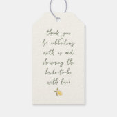 Étiquettes-cadeau Remerciements pour Baby Shower Lemon Tree (Dos)