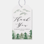 Étiquettes-cadeau Remerciements pour une Baby Shower dans les Bois A (Dos)