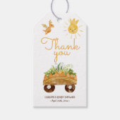 Étiquettes-cadeau Remerciements pour une Baby Shower thème dinosaure (Devant)