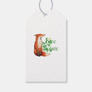 Étiquettes-cadeau renard à l'esprit libre