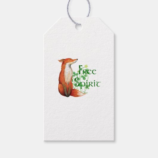 Étiquettes-cadeau renard à l'esprit libre (Devant)