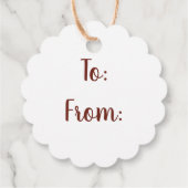 Étiquettes Cadeau Renard forestier saisonnier (Dos)