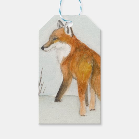 Étiquettes-cadeau Renard rouge (Devant)