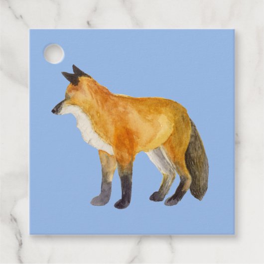Étiquettes Cadeau Renard rouge (Devant)
