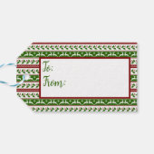 Étiquettes-cadeau Rennes blanches (Dos Horizontal)