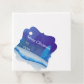 Étiquettes Cadeau Rennes dans la neige (En situation)