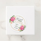 Étiquettes Cadeau Répandre l'amour rose Mariage floral (En situation)