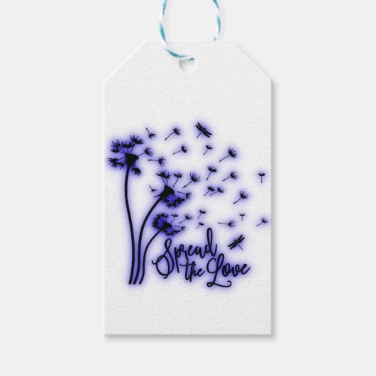 Étiquettes-cadeau Répandre Les Dandelions Amoureux et les libellules (Devant)