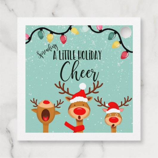 Étiquettes Cadeau répandre un peu de fête encourager carol noël (Dos)