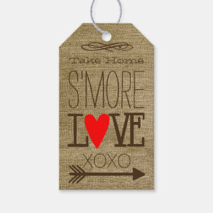 Étiquettes-cadeau Reprendre À La Maison S'more Love Burlap Invité Fa