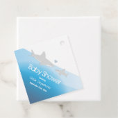 Étiquettes Cadeau Requins mignons et océan | BABY SHOWER (En situation)