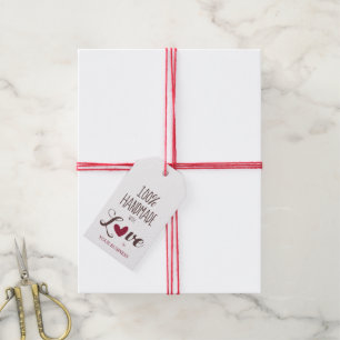 Étiquettes-cadeau Réseau Heart 100% Quote Craft Articles Handmade