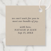 Étiquettes Cadeau Réserver Etagère Baby shower fille (Dos)