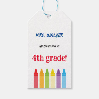 Étiquettes-cadeau Retour à l'école Cute enseignant Crayons de bienve