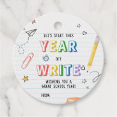 Étiquettes Cadeau Retour à l'école Première journée (Devant)