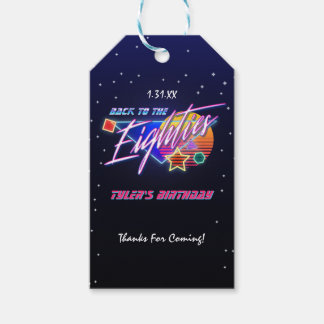 Étiquettes-cadeau Retour aux 80 Neon Tags cadeaux