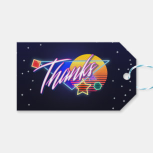Étiquettes-cadeau Retour aux années 80 Merci Tags cadeaux