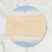 Étiquettes Cadeau Retraite Beach Palm Trees Merci (Dos)