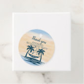 Étiquettes Cadeau Retraite Beach Palm Trees Merci (En situation)