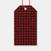 Étiquettes-cadeau Retriever d'or de Noël sur Plaid (Dos)