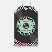 Étiquettes-cadeau Retro Checker 50's Cinquante Theme Party Favor (Devant)