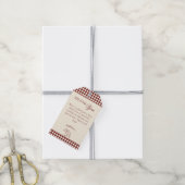 Étiquettes-cadeau Retro Deep Red & Ivory Old Money Wedding Thank You (Avec de la ficelle)