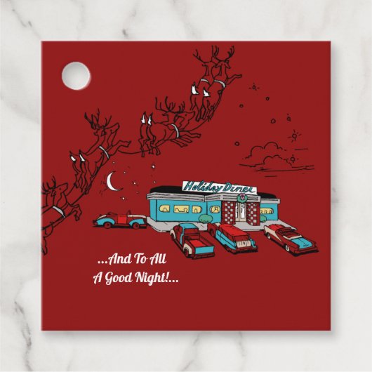 Étiquettes Cadeau Retro Diner (Devant)