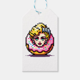 Étiquettes-cadeau Retro Hollywood Icon - Pixel Art Pop Culture