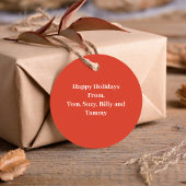 Étiquettes Cadeau Retro Merry et Bright Christmas Custom